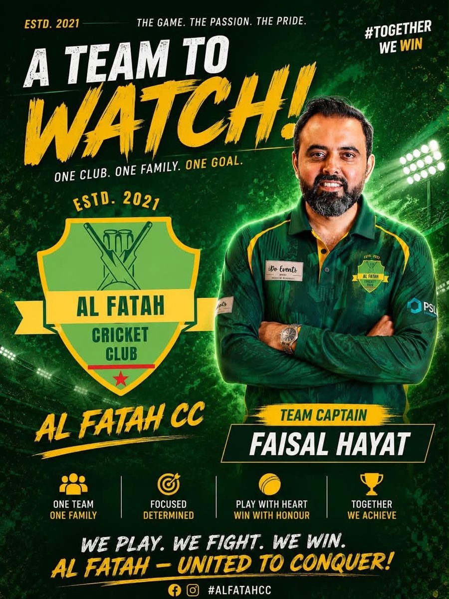 Club poster featuring Faisal Hayat
